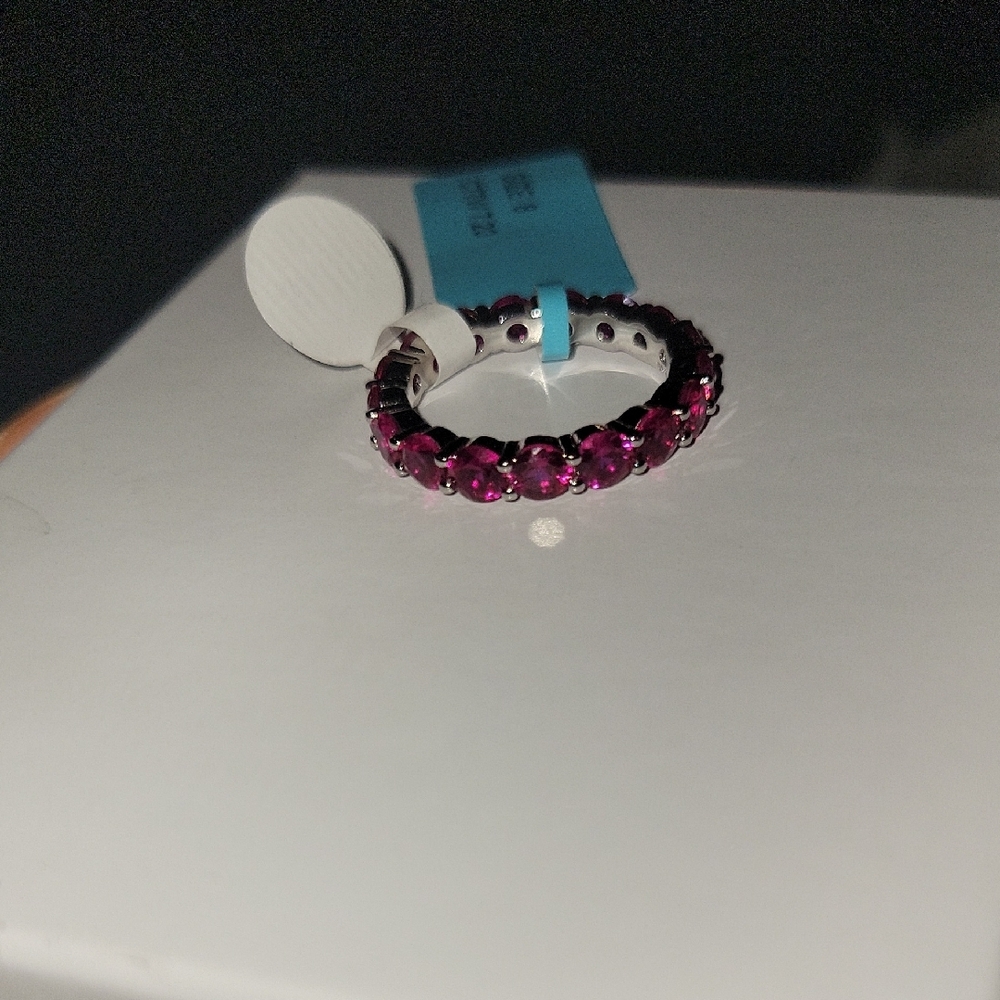 925 STERLING SILVER RUBY RED GEMSTONE RING